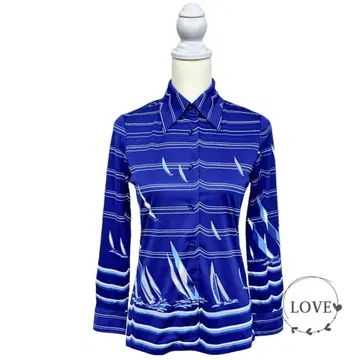 새상품급 Lui Chantant 피케 셔츠 골프웨어 긴팔 올 패턴 k1