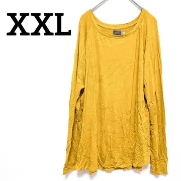 여성용 머스타드 긴팔T셔츠 [XXL] 빅 사이즈 심플 봄/가을