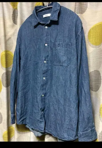 그라니프 너무 긴 개 데님 셔츠