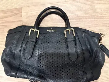 케이트 스페이드 블랙 가죽 핸드백
