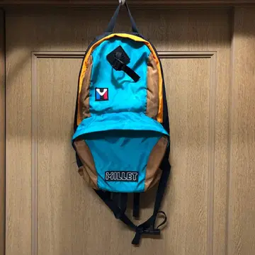 MILLET 밀레 백팩 파랑 오렌지 브라운