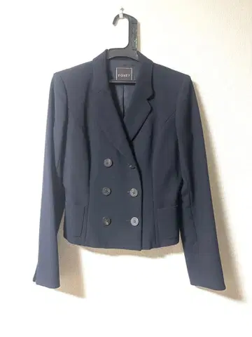 FOXEY 네이비 더블 브레스트 자켓 38