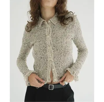 CLANE MIX MESH GATHER SHIRT