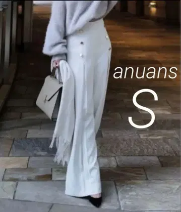 anuans 박스턱 마린 팬츠 화이트 새상품급 anuans