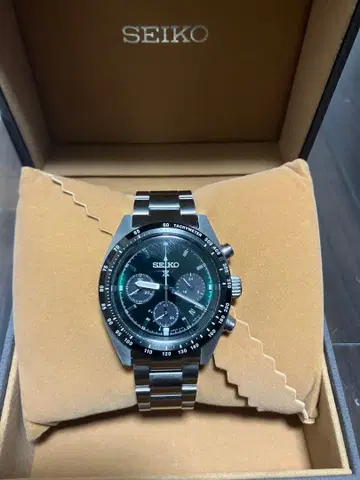 SEIKO 프로스펙스 스피도타이머 손목시계 그린 미사용