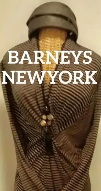 바니스 뉴욕 베이지 블랙 스트라이프 긴팔 원피스