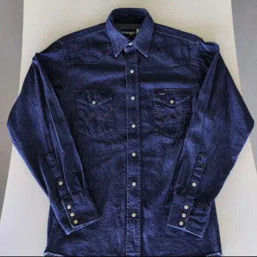 빈티지 랭글러 웨스턴 데님 셔츠 70127MW 다크 네이비