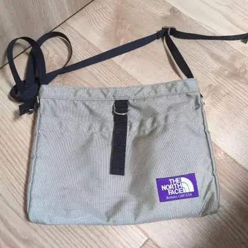 THE NORTH FACE 숄더백 베이지 퍼플 라벨