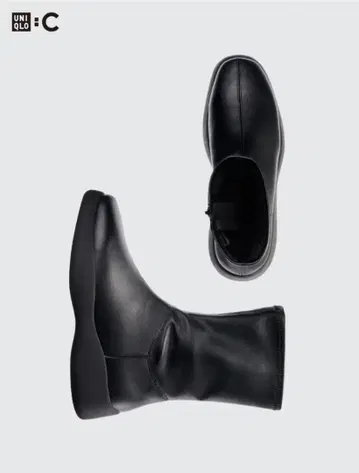 UNIQLO 유니클로 스트레치 숏부츠 24cm 블랙