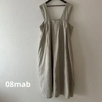 08mab 린넨 오버롤 스커트 에이프런 원피스