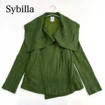 [ 시빌라 ] 샤기 니트 가디건 ( M ) 그린 여배우 옷깃 긴팔 울