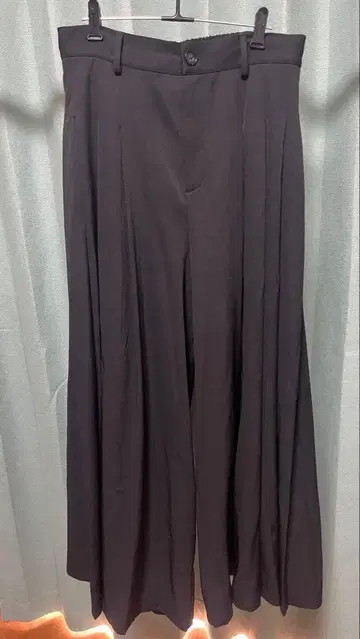 사이드 플리츠 와이드 팬츠