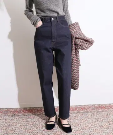 이에나 IENA LA BOUCLE 데님 페그탑 팬츠 36