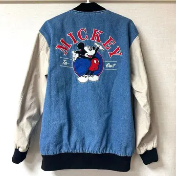 새상품급 로데오 크라운 미키 데님 블루종 L 사이즈 자수