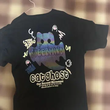 STEZZMIND 고양이 유령 티셔츠