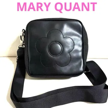 MARY QUANT 마리콴트 블랙 숄더백 꽃 디자인