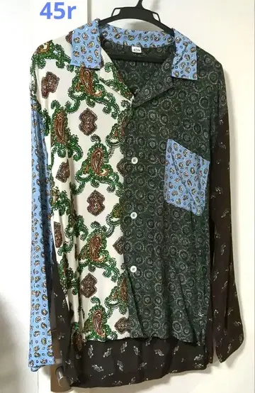 45r 패치워크 레이온 셔츠 미사용