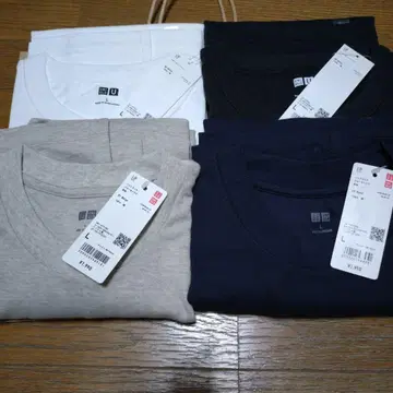유니클로 T셔츠 묶음 판매 유니클로 L 사이즈 반팔&긴팔