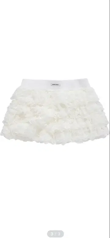 CRANK 칸칸 프릴 미니 스커트 화이트