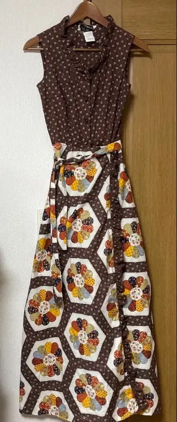 빈티지 70s 드레스덴 원피스