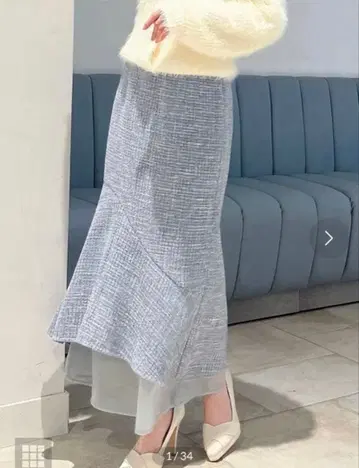 머메이드 트위드 스커트 RESEXXY F 사이즈