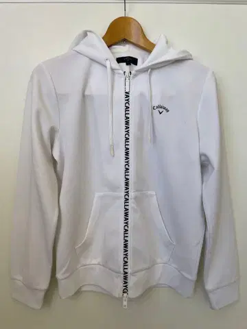 Callaway 여성용 풀 지퍼 후디 L 사이즈 화이트