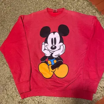 90s VINTAGE 파랑 빵 미키 맨투맨