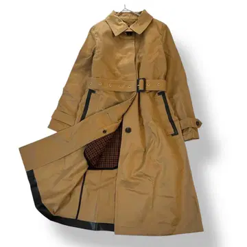 현행 화이트 택 매킨토시 스텐 칼라 코트 체크 라이너