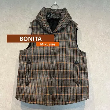 [ 새상품급 ] 체크 무늬 다운 베스트 여성용 베스트 아우터