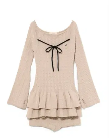 andmary Milky frill mini dress 베이지2