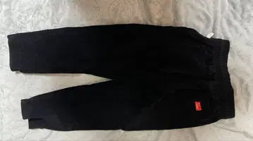 블랙 이지 팬츠 허리밴딩 빨간색 택