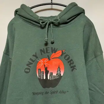 Only NY 온리 뉴욕 후드티 긴팔 Apple 그린 그린
