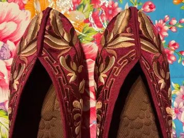 대만 자수 플랫슈즈