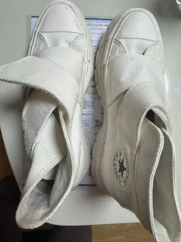 ALL STAR 화이트 하이컷 스니커즈