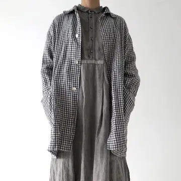 fog linen work x nest Robe 깅엄 체크 자켓