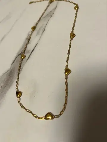 골드 하트 모티브 목걸이