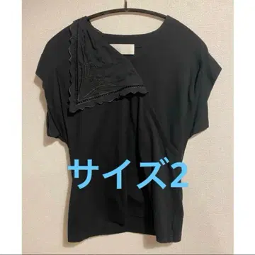 21SS 레이스 플랩 슬리브리스 상의 MM21SS JS047 사이즈 2