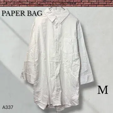 [페이퍼백] 린넨 혼방 화이트 셔츠 청결감 내추럴 M