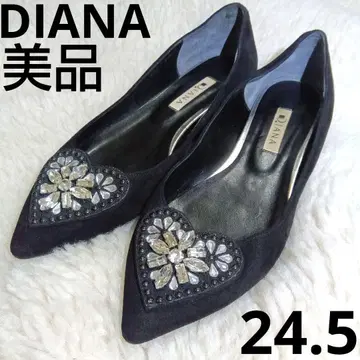 새상품급 DIANA 하트 비쥬 스틸레토 펌프스 플랫 24.5