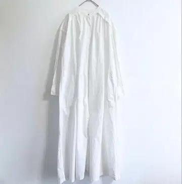 Sara mallika TUCK DRESS 롱 셔츠 원피스 화이트