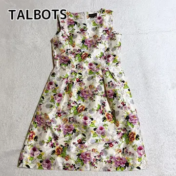 TALBOTS 꽃무늬 슬리브리스 원피스 무릎 기장 L