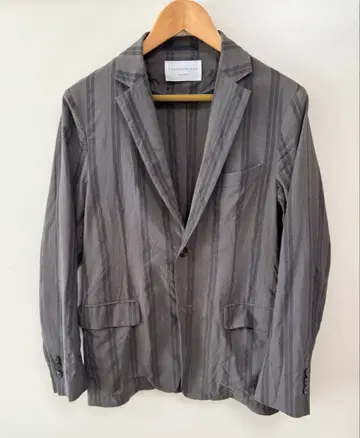 투모로우랜드 카키 스트라이프 테일러드 자켓 사이즈 46