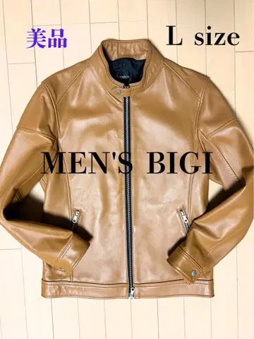 MEN'S BIGI 라이더 가죽 자켓 L 사이즈