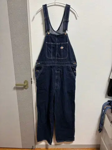 Dickies 데님 오버롤 인디고 블루 사이즈 L