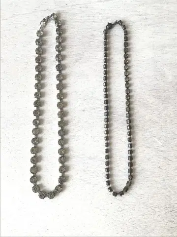 실버 라인 목걸이 세트