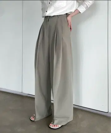 Didot.showroom 로우라이즈 투 턱 와이드 슬랙스