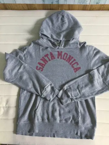 챔피온 후드 맨투맨 SANTAMONICA 아치 로고 그레이