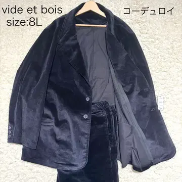 새상품 VIDE ET BOIS 남성용 코듀로이 수트 8L 네이비