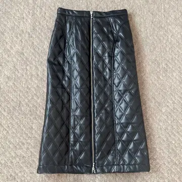 FETICO 인조 가죽 퀼팅 스커트