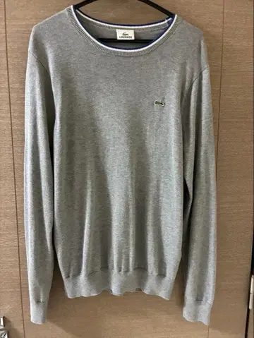 라코스테 남성용 그레이 스웨터